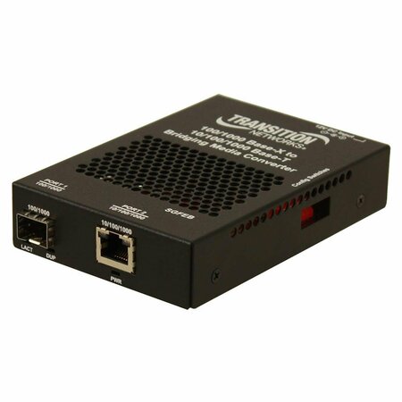 TRANSITION NETWORKS Stand-alone Gigabit Ethernet Media and Rate Converter SGFEB1019-130-NA